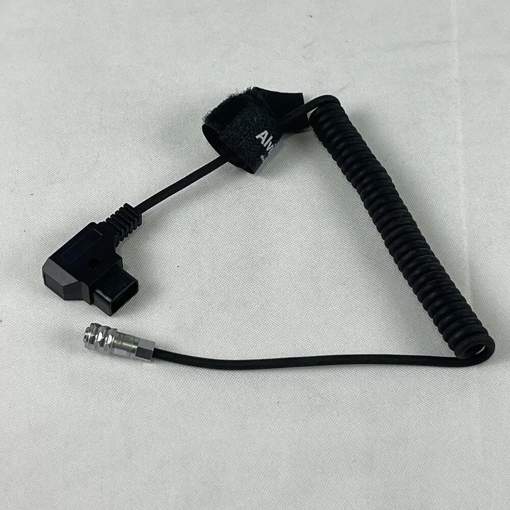 Alvin's Cables D-Tap to 2 Pin LEMO Coiled Power Cable for Camera Monitor